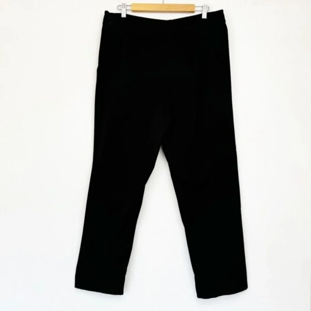 Eileen Fisher black TENCEL stretch Pants side zip Large - Picture 3 of 7